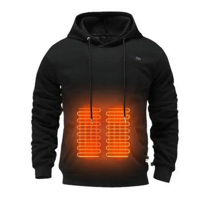 Aurico™ Cross-Border Men's USB Heated Fleece-Lined Sweatshirt