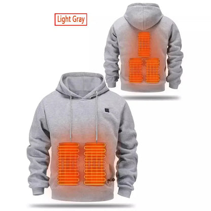 Aurico™ Cross-Border Men's USB Heated Fleece-Lined Sweatshirt