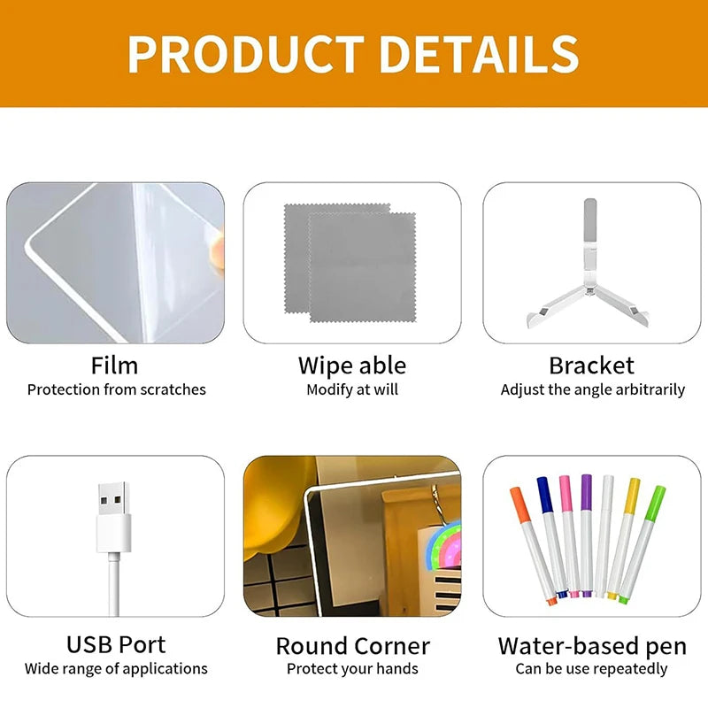 Aurico™ LED Luminous Blackboard Drawing