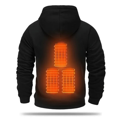 Aurico™ Cross-Border Men's USB Heated Fleece-Lined Sweatshirt