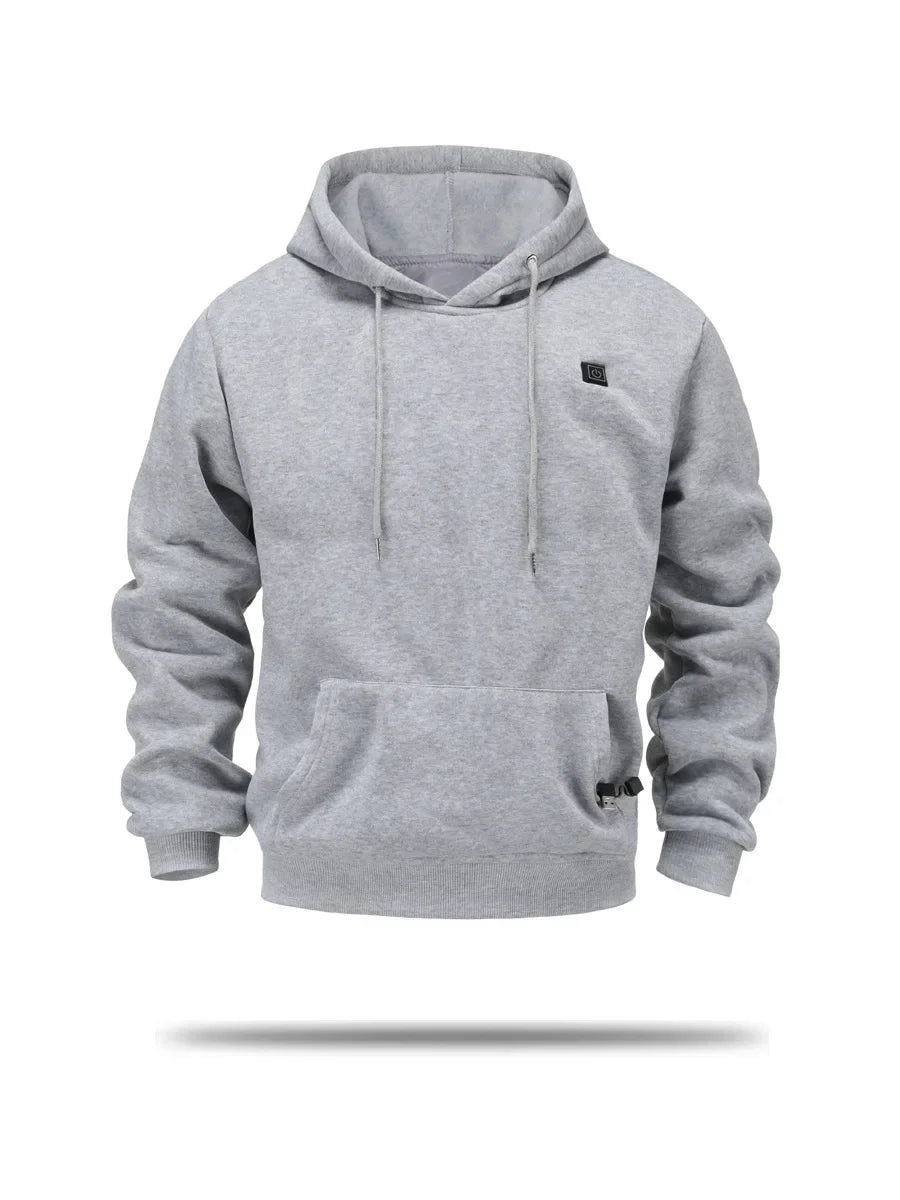 Aurico™ Cross-Border Men's USB Heated Fleece-Lined Sweatshirt